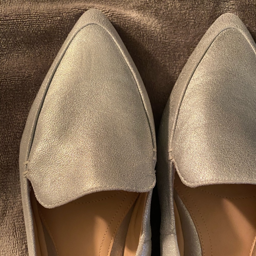 Brand New Silver Flats Taryn Rose